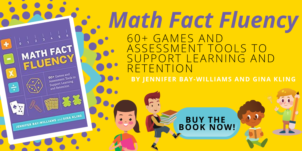 Math Fact Fluency book with cartoon kids